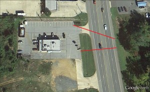 Project location ("Red" lines indicate bore paths)