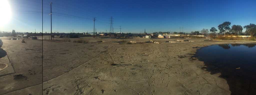 Overlook of the job site - remnants of a former hazardous waste management facility 