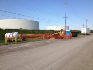 DTD installed the dual purpose horizontal well underneath a tank farm at a chemical facility